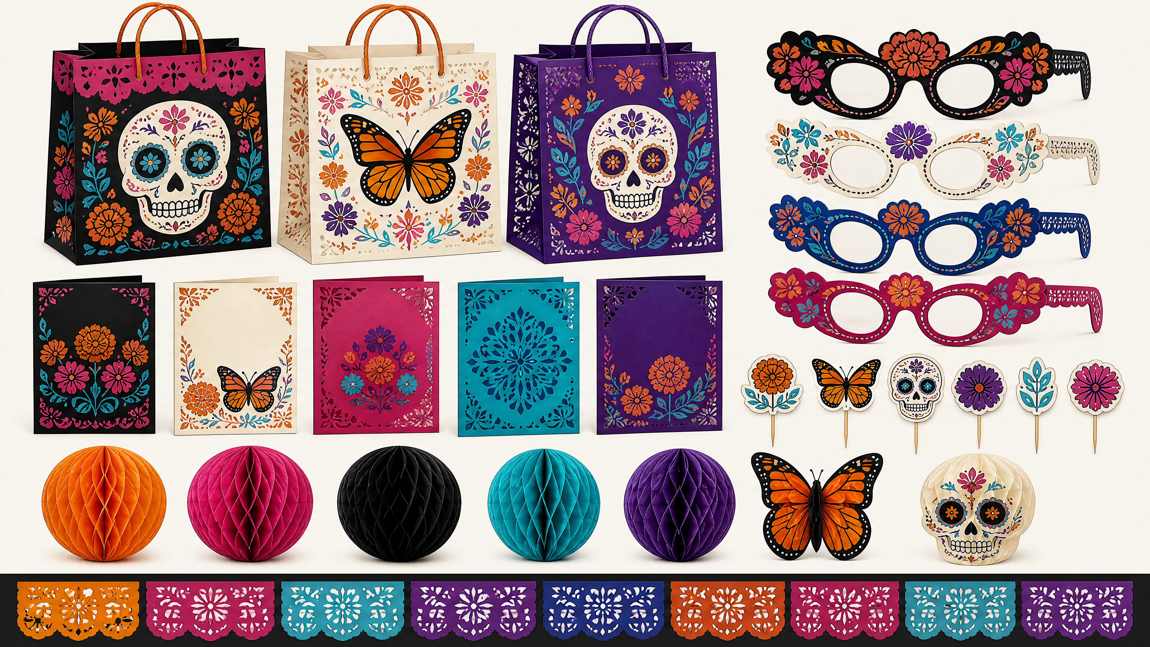 Dia de Muertos paper decorations