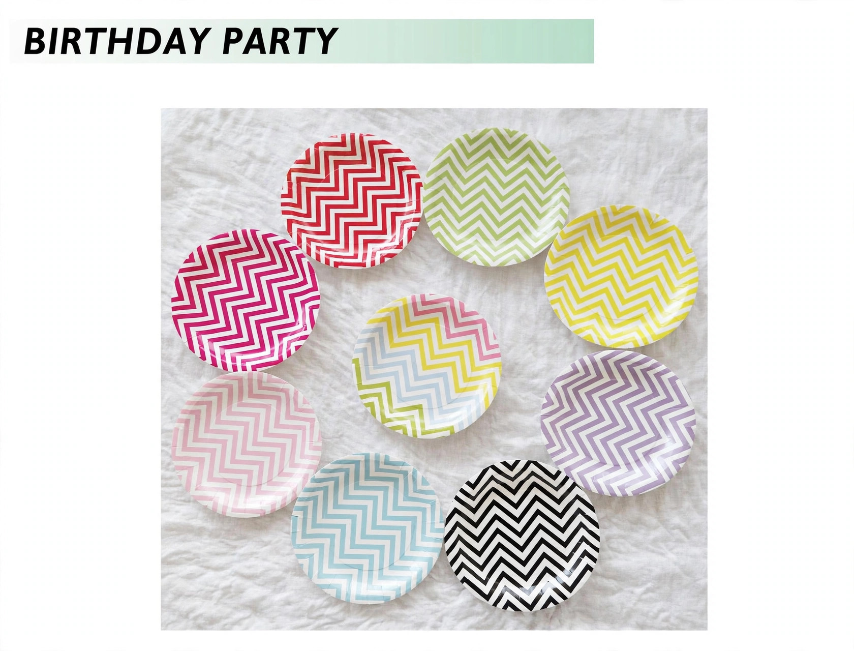 Platos de papel ondulados de 9 pulgadas