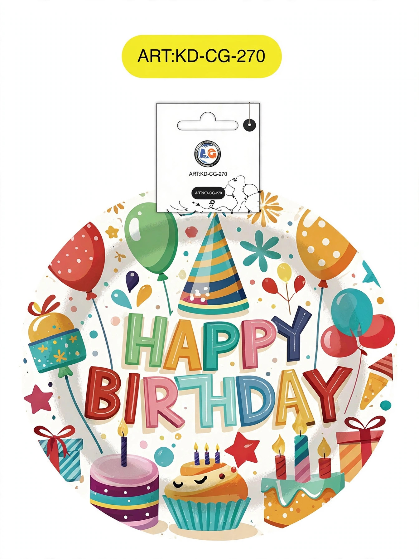 Platos de papel de cumpleaños en español de 7 pulgadas