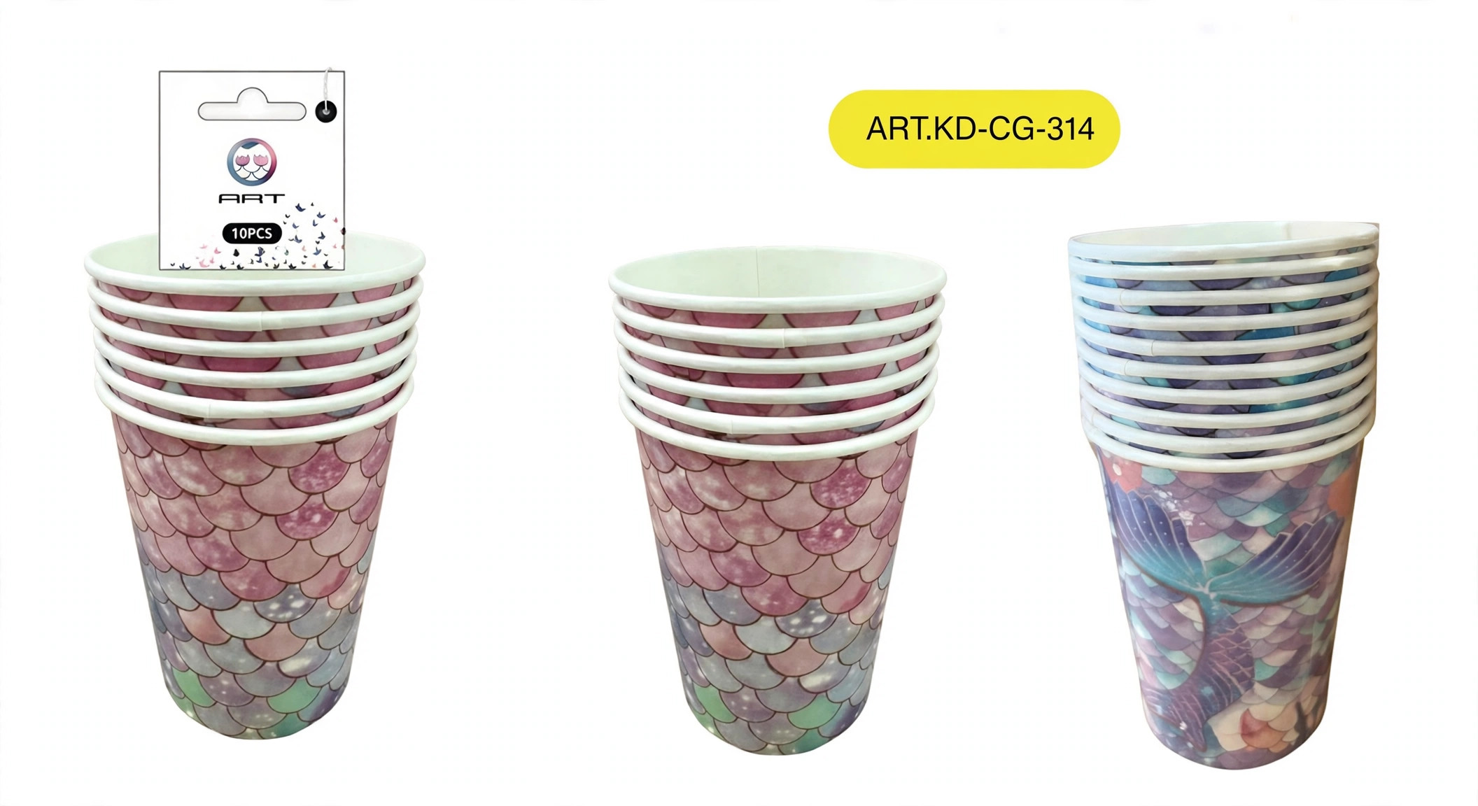 Vasos de papel de sirena 1