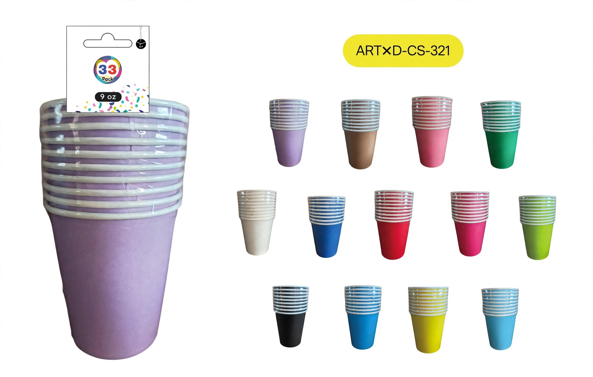 Vasos de papel lisos