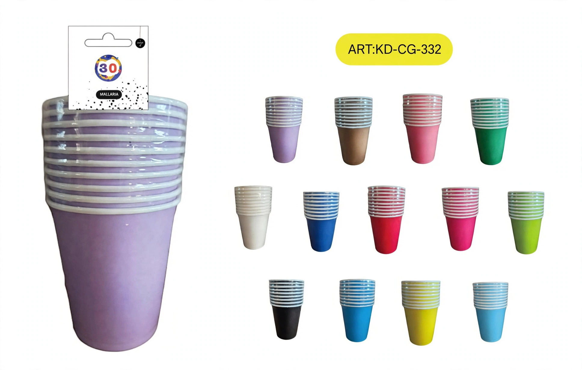 Vasos de papel lisos