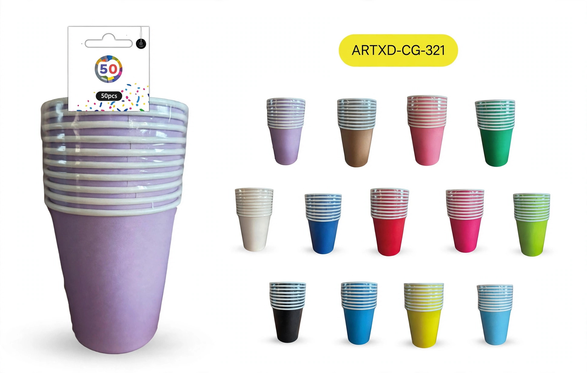 Vasos de papel lisos