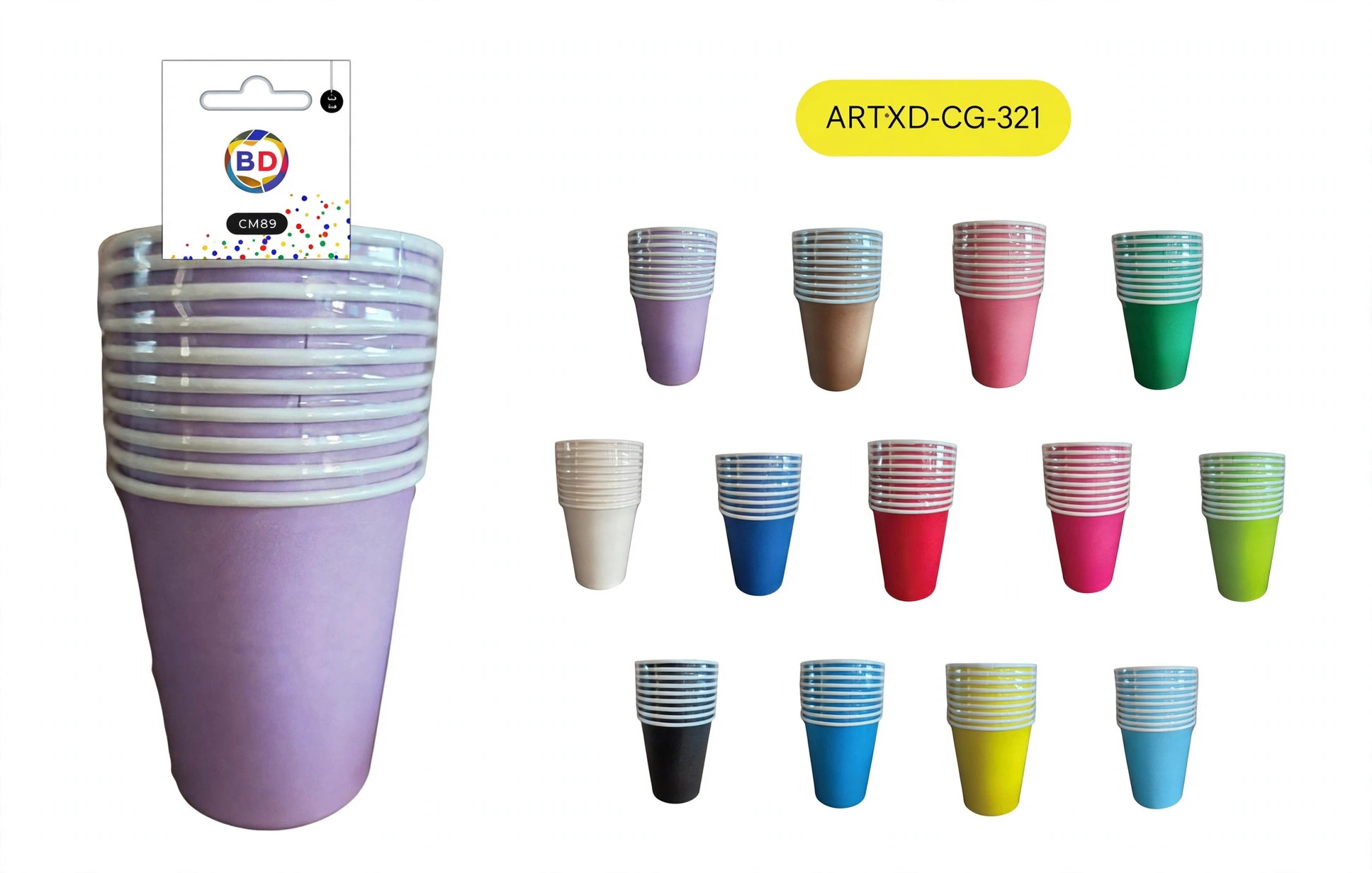 Vasos de papel lisos